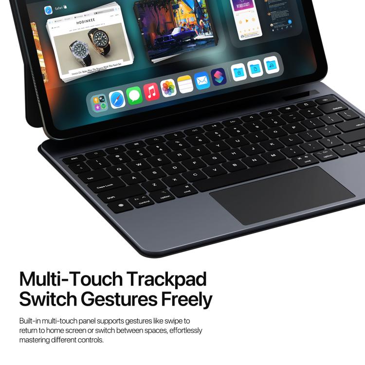 For iPad Air 13 2025 / iPad Pro 12.9 2022 DUX DUCIS MK Pro Series Floating Magnetic Keyboard Tablet Leather Case(Black) - free shipping - PMC TechLife - Order now!