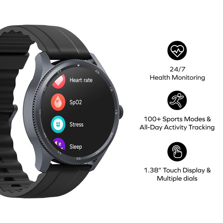 MOMAX SW2S 1.38 inch Screen IP68 Waterproof Smart Sports Watch(Grey) - free shipping - PMC TechLife - Order now!