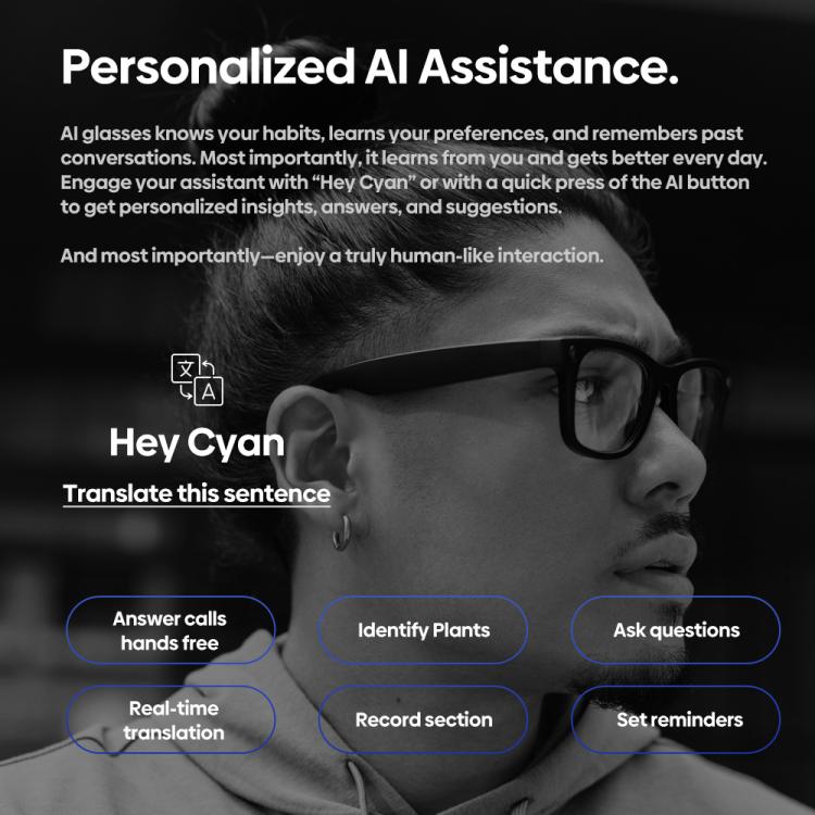 Zeblaze Eyewear AI Shooting Glasses Open-ear Audio AI Assistance(Sunglasses Lenses) - free shipping - PMC TechLife - Order now!