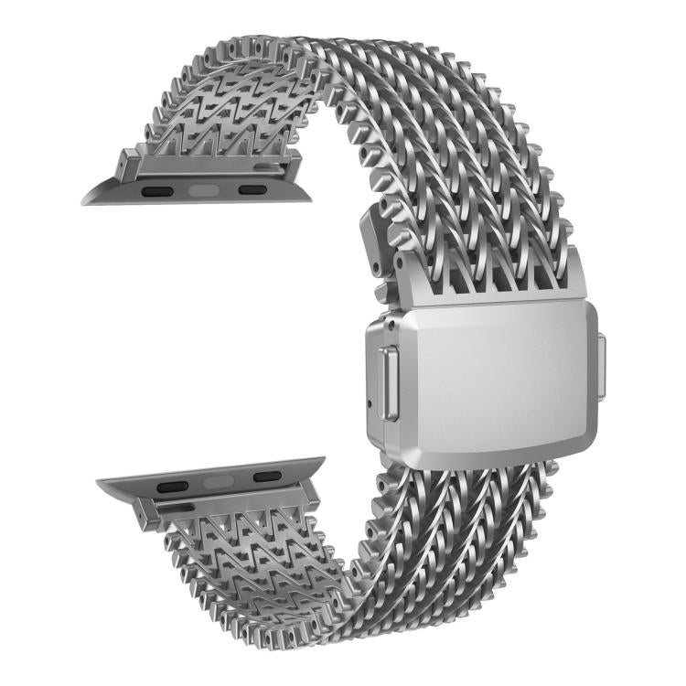 For Apple Watch 42mm / 41mm / 40mm / 38mm Mesh Magnetic Stainless Steel Watch Band(Grey) - free shipping - PMC TechLife - Order now!