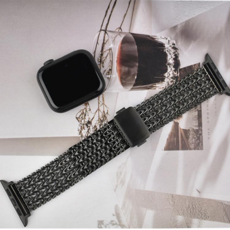 For Apple Watch 42mm / 41mm / 40mm / 38mm Mesh Magnetic Stainless Steel Watch Band(Grey) - free shipping - PMC TechLife - Order now!