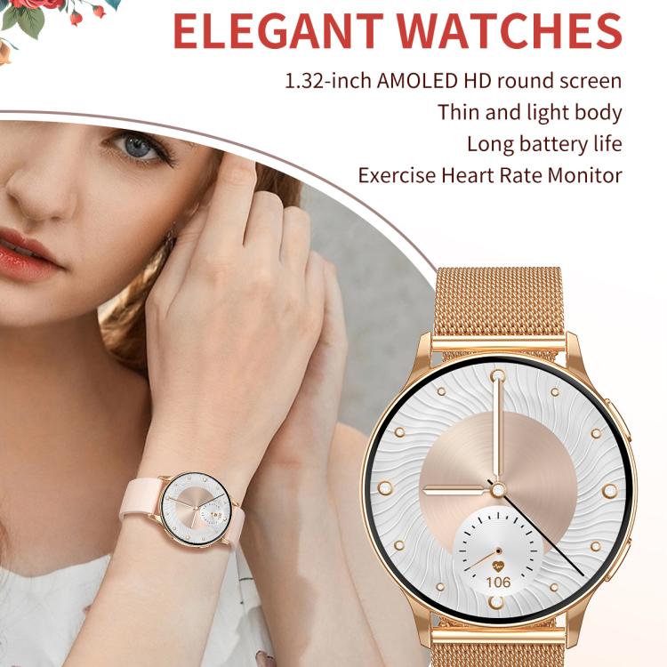 CY29 1.32 inch AMOLED Screen Female Smart Watch Supports COFIT APP(Black) - Smart Watches by PMC TechLife | Online Shopping South Africa | PMC TechLife | Buy Now Pay Later Mobicred