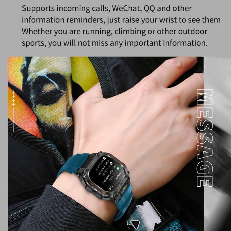 HT34 1.75 inch IPS Screen 3ATM Outdoor Sports BT Smart Watch(Blue) - Smart Watches by PMC TechLife | Online Shopping South Africa | PMC TechLife | Buy Now Pay Later Mobicred