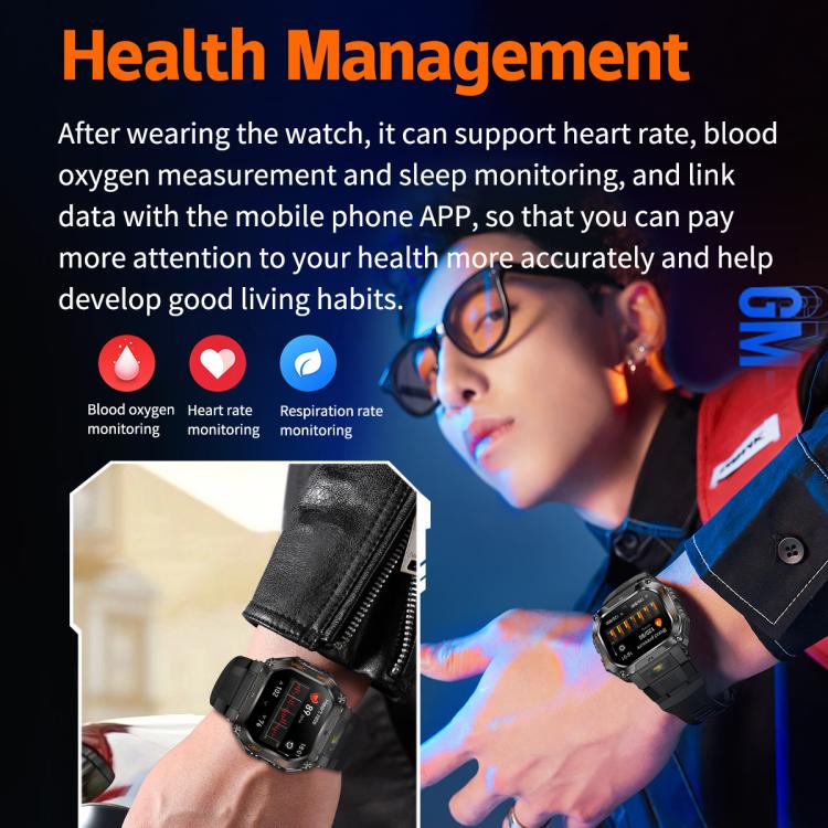 HT34 1.75 inch IPS Screen 3ATM Outdoor Sports BT Smart Watch(Black) - Smart Watches by PMC TechLife | Online Shopping South Africa | PMC TechLife | Buy Now Pay Later Mobicred