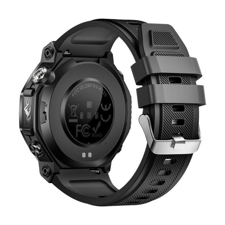 KT85 1.43 inch Screen 5ATM Outdoor Sports Smart Watch with Strong Flashlight(Black) - Smart Watches by PMC TechLife | Online Shopping South Africa | PMC TechLife | Buy Now Pay Later Mobicred