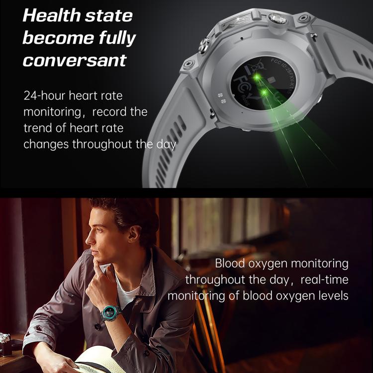 KT85 1.43 inch Screen 5ATM Outdoor Sports Smart Watch with Strong Flashlight(Black) - Smart Watches by PMC TechLife | Online Shopping South Africa | PMC TechLife | Buy Now Pay Later Mobicred