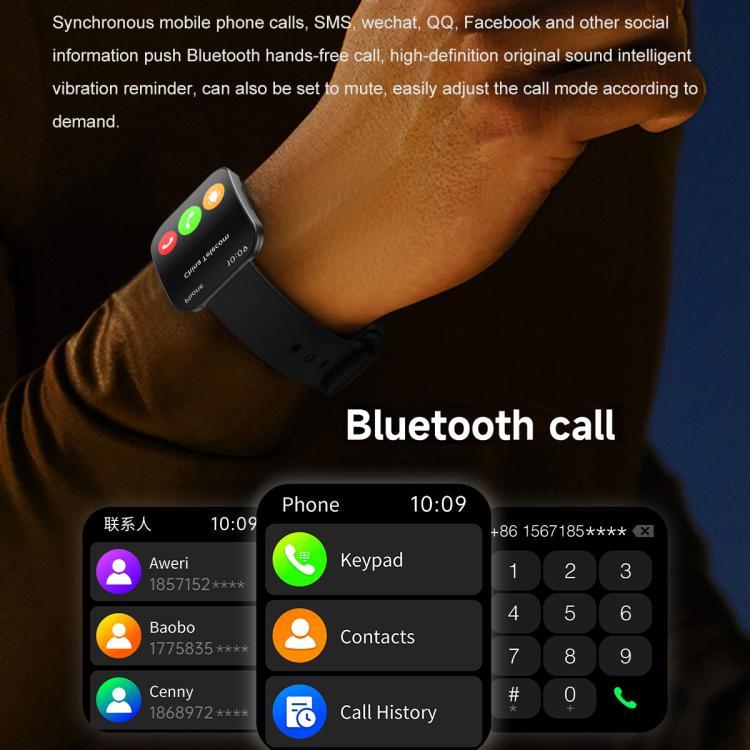 U17 1.85 inch Ultra-thin Curved Screen IP68 Sports Smart Watch(Black) - Smart Watches by PMC TechLife | Online Shopping South Africa | PMC TechLife | Buy Now Pay Later Mobicred