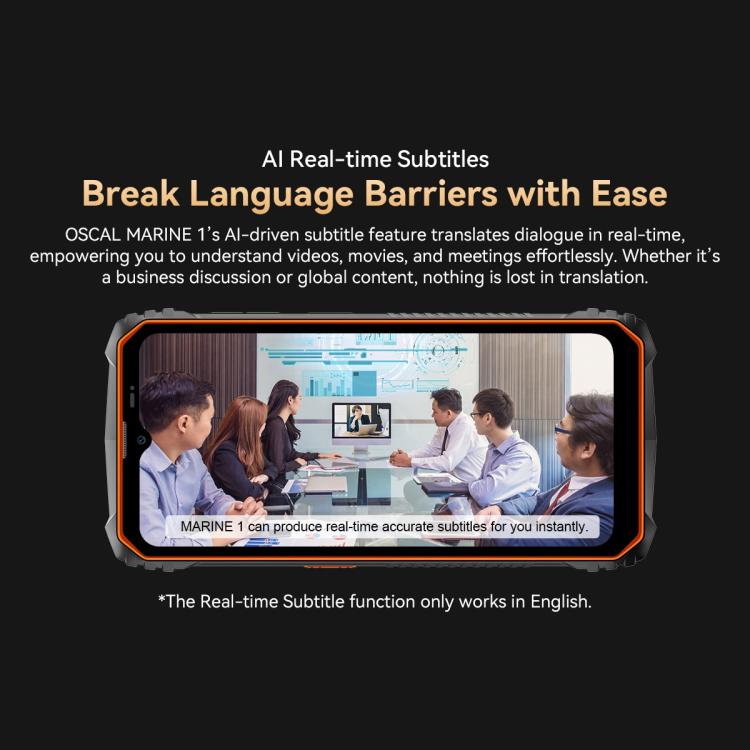 Blackview Oscal Marine 1, 4GB+128GB, 6.56 inch Android 15 Unisoc UMS9230E T615 Octa Core, Network: 4G, OTG, NFC(Orange) - free shipping - PMC TechLife - Order now!