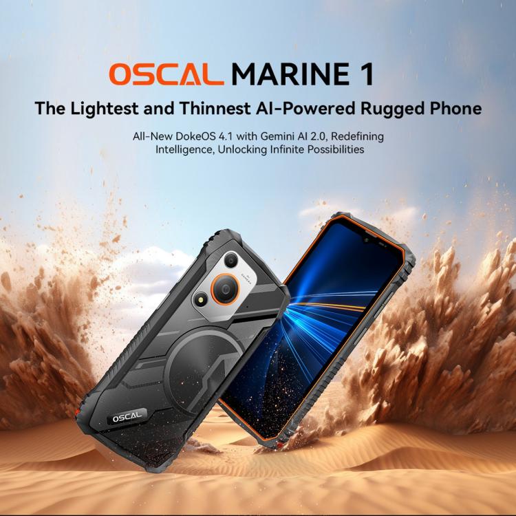 Blackview Oscal Marine 1, 4GB+128GB, 6.56 inch Android 15 Unisoc UMS9230E T615 Octa Core, Network: 4G, OTG, NFC(Orange) - free shipping - PMC TechLife - Order now!