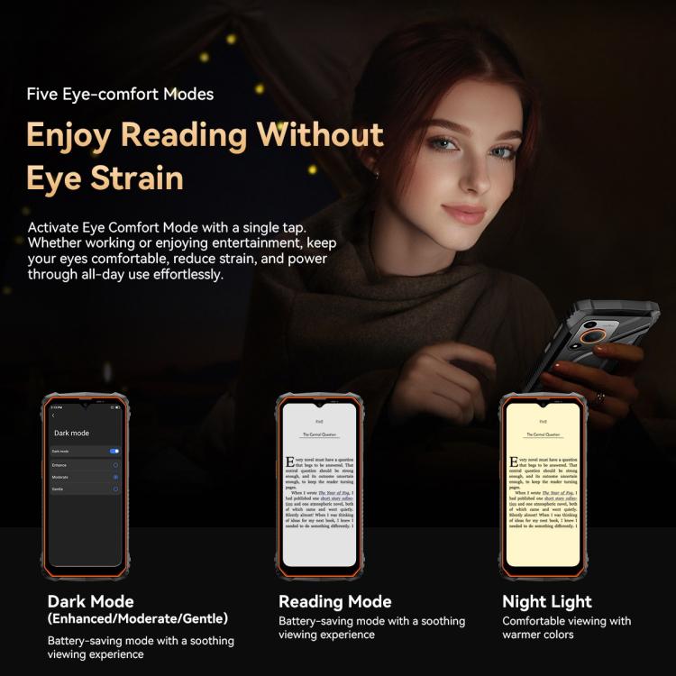 Blackview Oscal Marine 1, 4GB+128GB, 6.56 inch Android 15 Unisoc UMS9230E T615 Octa Core, Network: 4G, OTG, NFC(Orange) - free shipping - PMC TechLife - Order now!