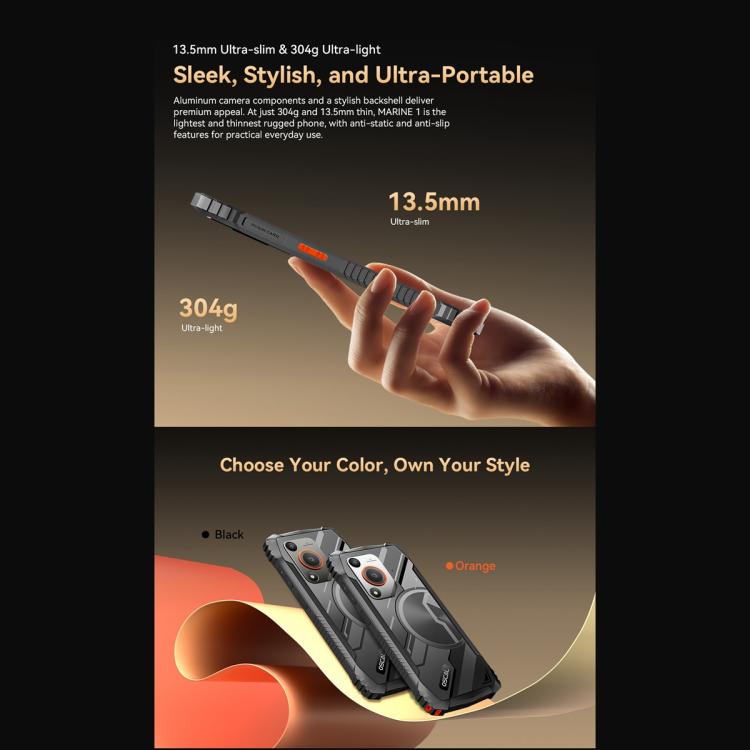 Blackview Oscal Marine 1, 4GB+128GB, 6.56 inch Android 15 Unisoc UMS9230E T615 Octa Core, Network: 4G, OTG, NFC(Orange) - free shipping - PMC TechLife - Order now!