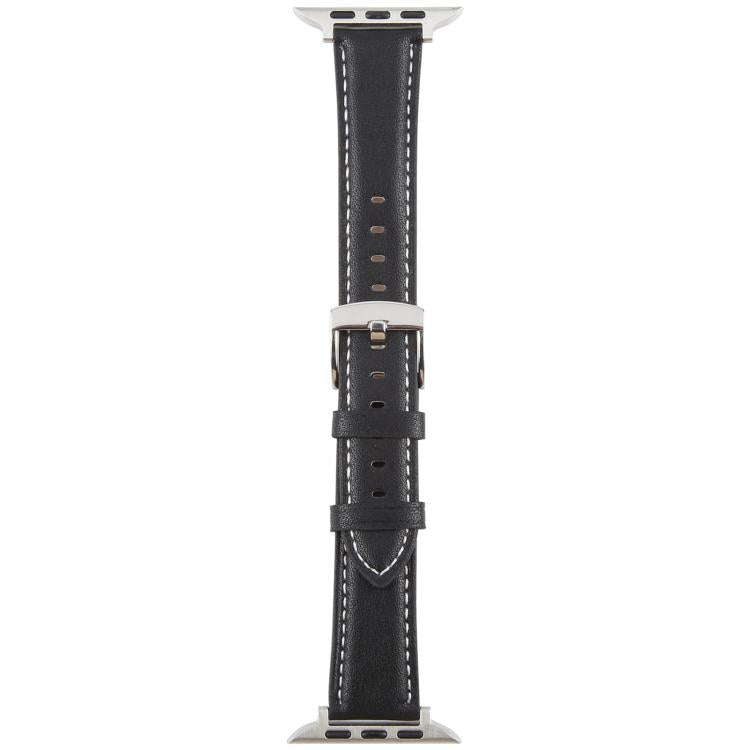For Apple Watch 46mm / 49mm / 45mm / 44mm Silk Microfiber Leather Watch Band(Black) - Watch Bands by PMC TechLife | Online Shopping South Africa | PMC TechLife | Buy Now Pay Later Mobicred