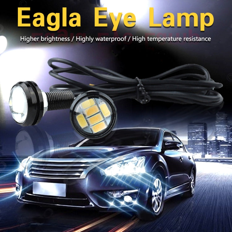 10 PCS 23mm 6LEDs SMD-5730 DC9-80V Motorcycle Eagle Eye Light(White and Yellow Light) - Eagle Eye Lights by PMC Jewellery | Online Shopping South Africa | PMC Jewellery | Buy Now Pay Later Mobicred