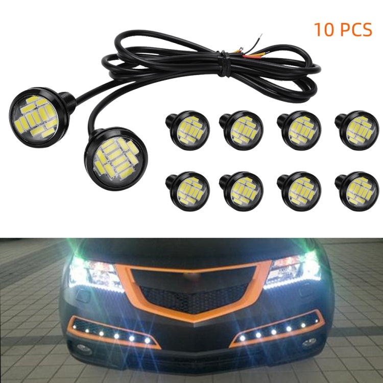 10 PCS 23mm 12LEDs SMD-4014 DC9-80V Motorcycle Eagle Eye Light(White Light) - Eagle Eye Lamps by PMC Jewellery | Online Shopping South Africa | PMC Jewellery | Buy Now Pay Later Mobicred