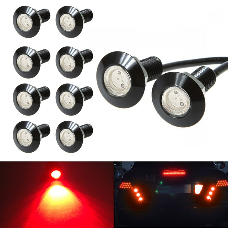 10 PCS 23mm 1.5W DC9-80V Motorcycle Eagle Eye Light Single Lens(Red Light) - Eagle Eye Lights by PMC Jewellery | Online Shopping South Africa | PMC Jewellery | Buy Now Pay Later Mobicred