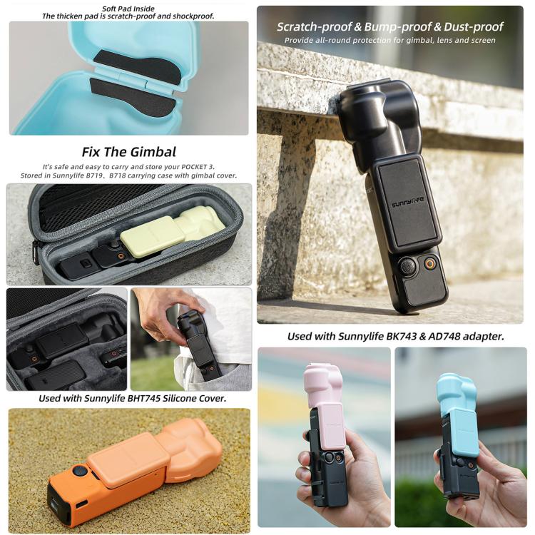 For DJI OSMO Pocket 3 Sunnylife Colorful Gimbal Cover Camera Protector Screen Protective Case(Blue) - free shipping - PMC TechLife - Order now!