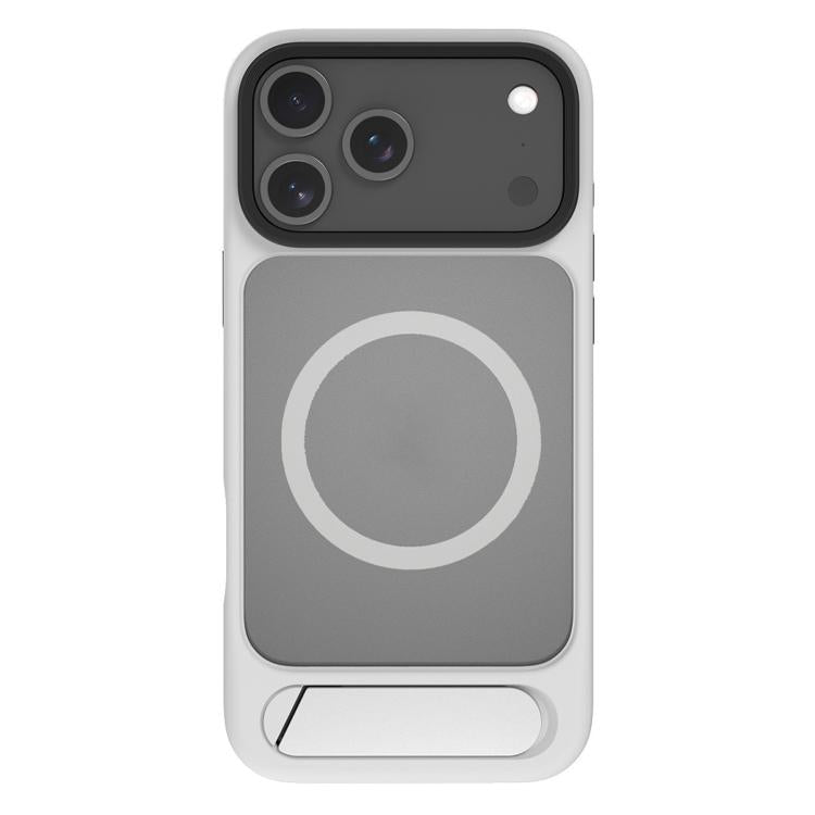 For iPhone 17 Pro Kalebol MagSafe Invisible Tilt Holder PC Hybrid TPU Case(Grey White) - iPhone 17 Pro Cases by Kalebol | Online Shopping South Africa | PMC TechLife | Buy Now Pay Later Mobicred