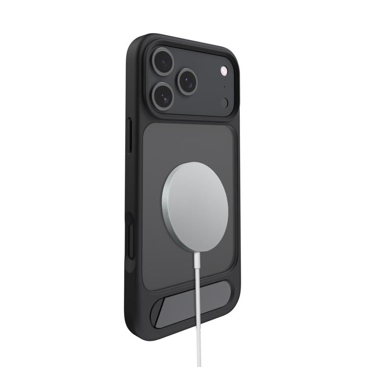 For iPhone 17 Pro Kalebol MagSafe Invisible Tilt Holder PC Hybrid TPU Case(Grey White) - iPhone 17 Pro Cases by Kalebol | Online Shopping South Africa | PMC TechLife | Buy Now Pay Later Mobicred