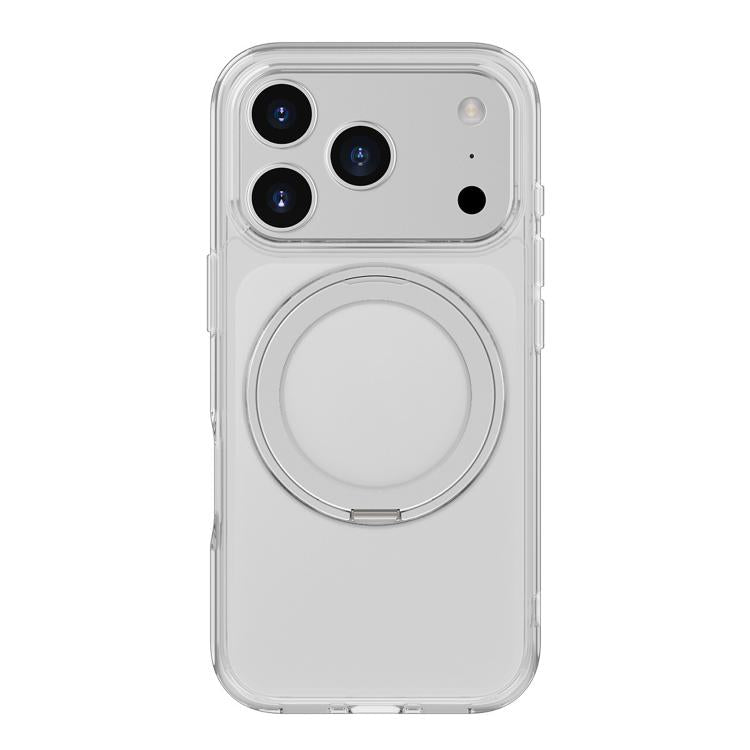 For iPhone 17 Pro Kalebol Frosted MagSafe Holder Acrylic Hybrid TPU Phone Case(Transparent) - free shipping - PMC TechLife - Order now!