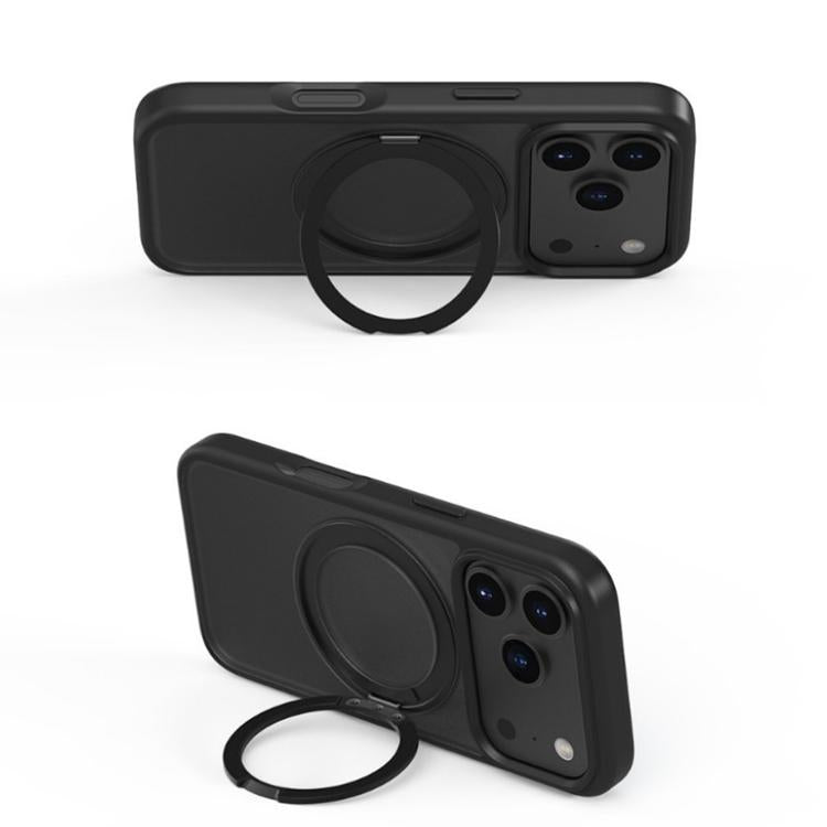 For iPhone 17 Pro Kalebol Frosted MagSafe Holder Acrylic Hybrid TPU Phone Case(Transparent) - free shipping - PMC TechLife - Order now!