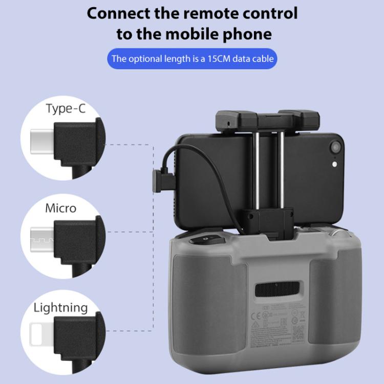 BRDRC Converting Data Cable for DJI Mini 4 Pro / Mavic 3 / Air 2 / Air 2S, Type:30cm Type-C to 8 Pin + Holder - free shipping - PMC TechLife - Order now!