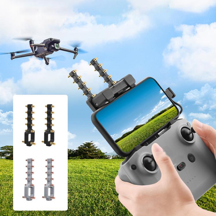 For DJI Mavic 3 / Air 2 / Air 2S / Mini 2 BRDRC Remote Controller Copper Yagi-Uda Antenna Signal Enhancer(Grey) - free shipping - PMC TechLife - Order now!