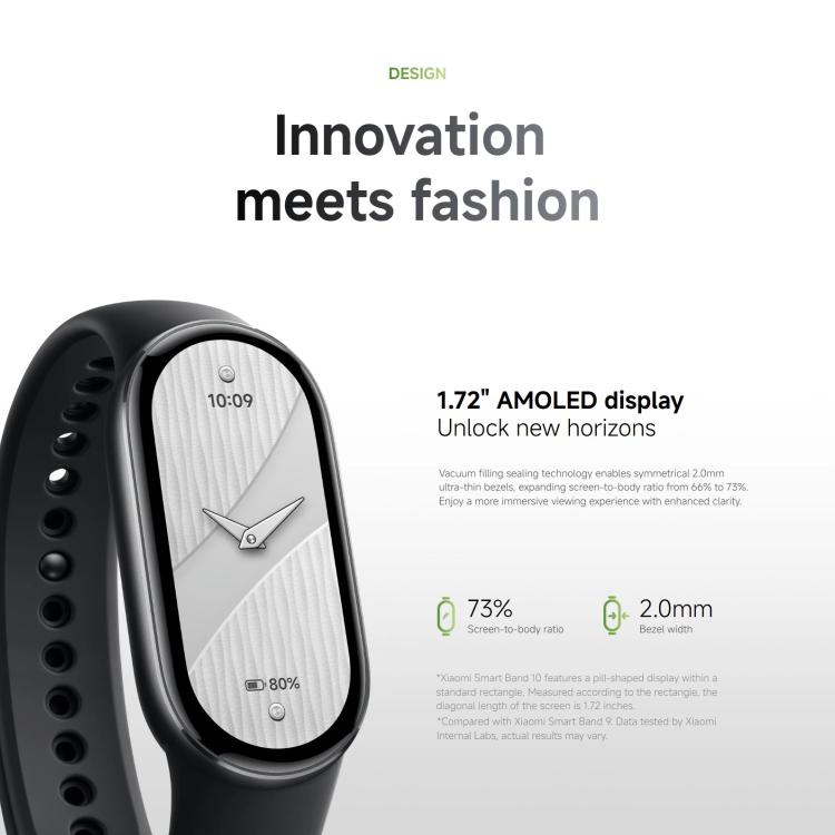 Original Xiaomi Smart Band 10, 1.72 inch AMOLED Screen 5ATM Waterproof Smart Watch, Support Blood Oxygen / Heart Rate Monitor(Pink Gold) - free shipping - PMC TechLife - Order now!