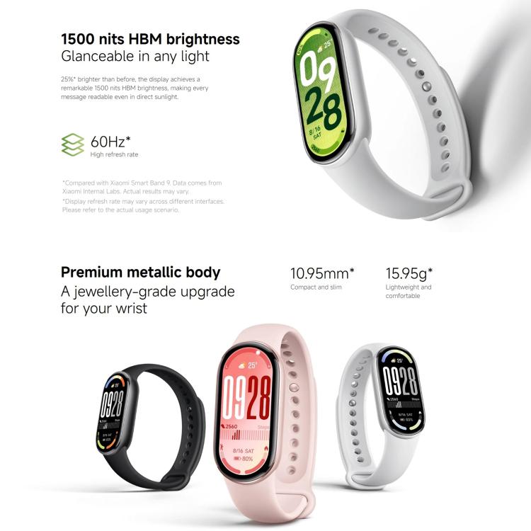 Original Xiaomi Smart Band 10, 1.72 inch AMOLED Screen 5ATM Waterproof Smart Watch, Support Blood Oxygen / Heart Rate Monitor(Pink Gold) - free shipping - PMC TechLife - Order now!