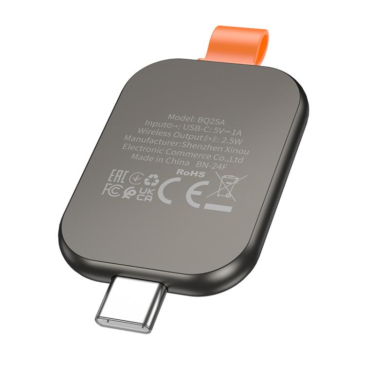 For Apple Watch Series Borofone BQ25A Portable Wireless Charger(Metal Gray) - free shipping - PMC TechLife - Order now!