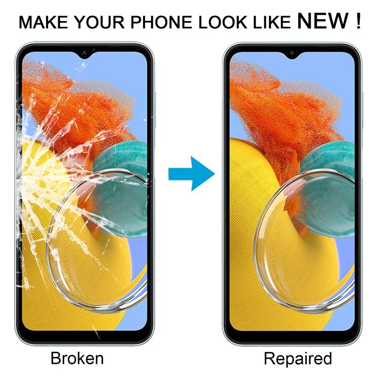 For Samsung Galaxy M14 4G SM-M145FB 10pcs Front Screen Outer Glass Lens with OCA Optically Clear Adhesive - free shipping - PMC TechLife - Order now!