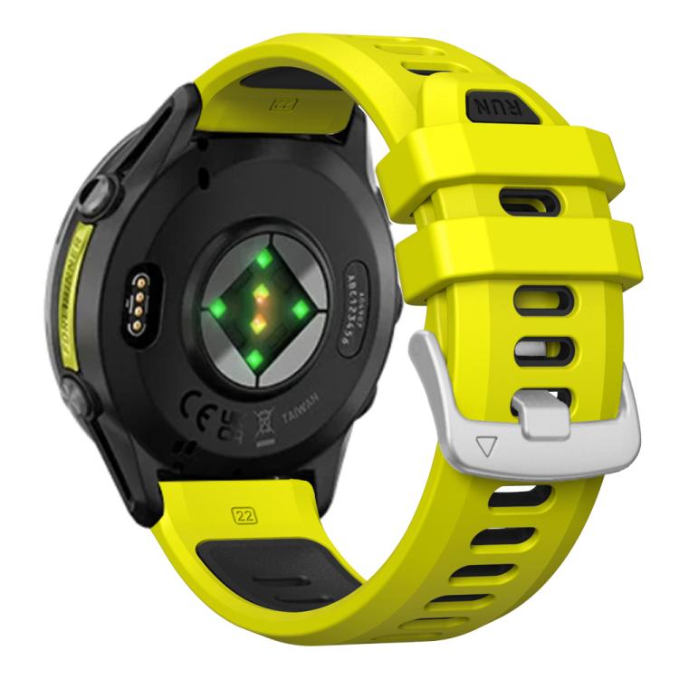 For Garmin Forerunner 970 Two Color Steel Buckle Silicone Watch Band(Lime Black) - free shipping - PMC TechLife - Order now!