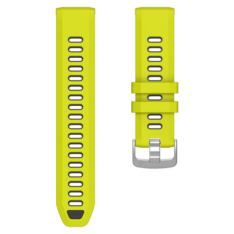 For Garmin Forerunner 970 Two Color Steel Buckle Silicone Watch Band(Lime Black) - free shipping - PMC TechLife - Order now!