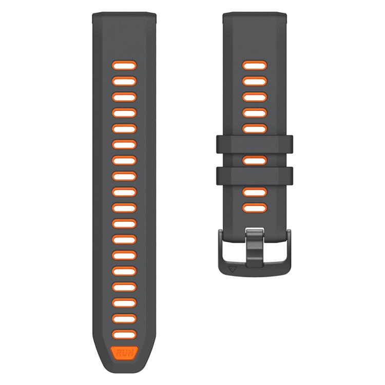 For Garmin Forerunner 970 Two Color Steel Buckle Silicone Watch Band(Charcoal Orange) - free shipping - PMC TechLife - Order now!