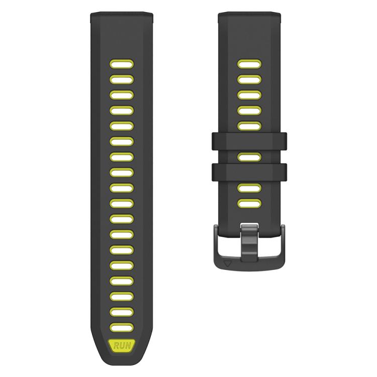 For Garmin Forerunner 970 Two Color Steel Buckle Silicone Watch Band(Black Lime) - free shipping - PMC TechLife - Order now!