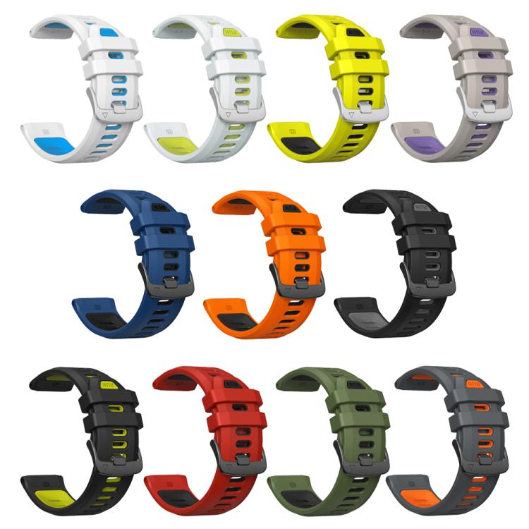 For Garmin Forerunner 970 Two Color Steel Buckle Silicone Watch Band(Lime Black) - free shipping - PMC TechLife - Order now!