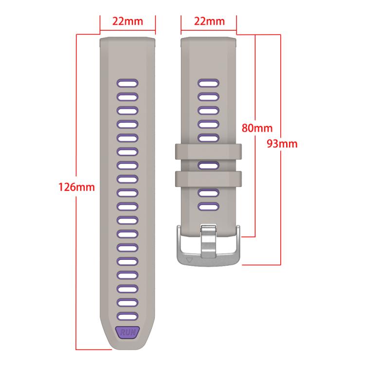 For Garmin Forerunner 970 Two Color Steel Buckle Silicone Watch Band(Whie Cyan) - free shipping - PMC TechLife - Order now!