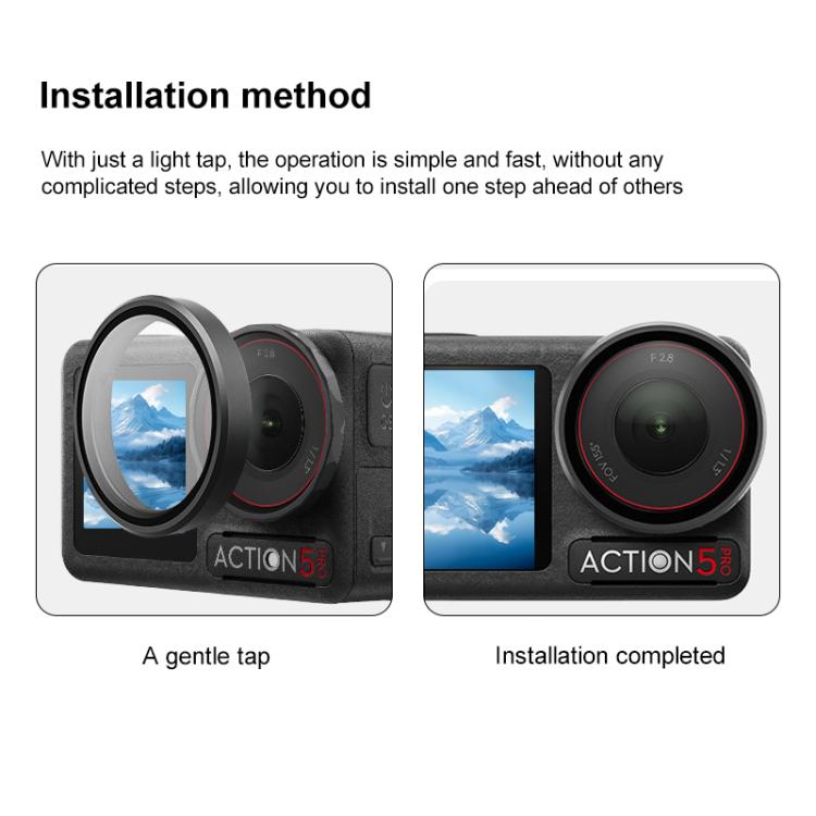For DJI Action 5 Pro Camera Lens Filter, Filter:CPL - free shipping - PMC TechLife - Order now!