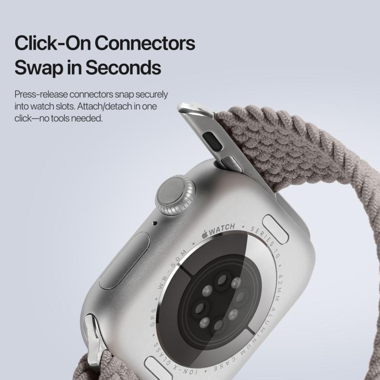 For Apple Watch 38 / 40 / 41 / S10 42mm DUX DUCIS Mixture Ultra Series Magnetic Buckle Nylon Braided Strap(Clay) - free shipping - PMC TechLife - Order now!