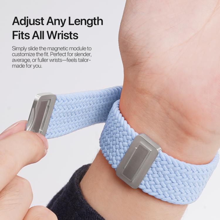 For Apple Watch 38 / 40 / 41 / S10 42mm DUX DUCIS Mixture Ultra Series Magnetic Buckle Nylon Braided Strap(Light Blue) - free shipping - PMC TechLife - Order now!