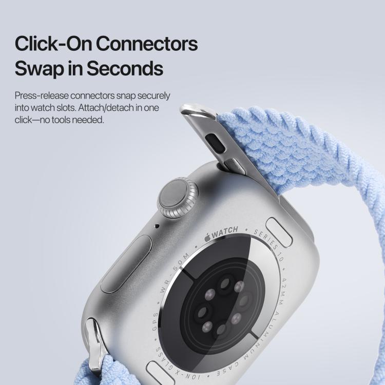 For Apple Watch 38 / 40 / 41 / S10 42mm DUX DUCIS Mixture Ultra Series Magnetic Buckle Nylon Braided Strap(Light Blue) - free shipping - PMC TechLife - Order now!