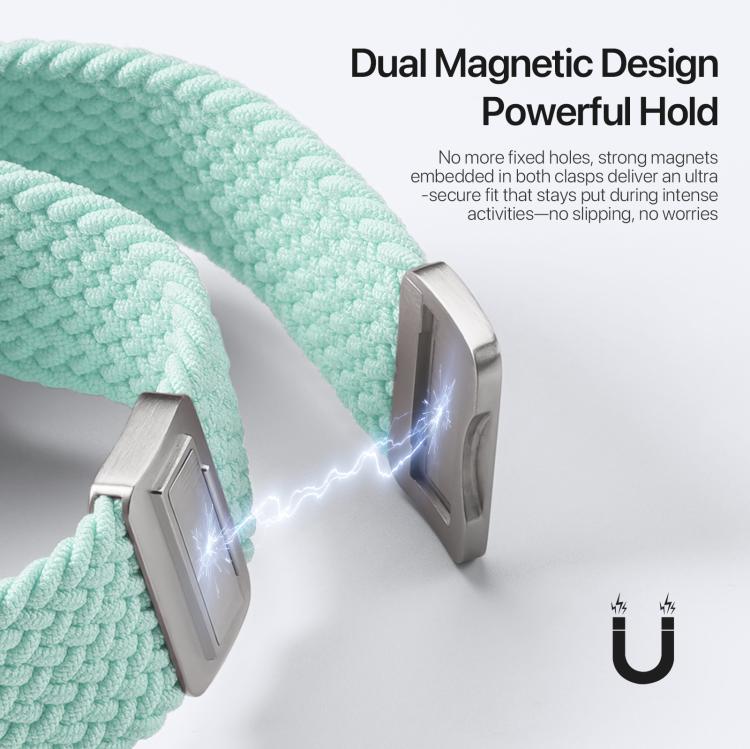For Apple Watch 38 / 40 / 41 / S10 42mm DUX DUCIS Mixture Ultra Series Magnetic Buckle Nylon Braided Strap(Mint Green) - free shipping - PMC TechLife - Order now!