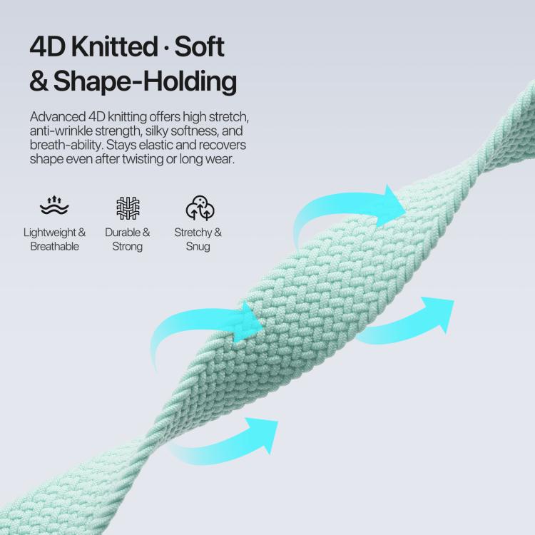 For Apple Watch 38 / 40 / 41 / S10 42mm DUX DUCIS Mixture Ultra Series Magnetic Buckle Nylon Braided Strap(Mint Green) - free shipping - PMC TechLife - Order now!