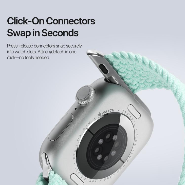 For Apple Watch 38 / 40 / 41 / S10 42mm DUX DUCIS Mixture Ultra Series Magnetic Buckle Nylon Braided Strap(Mint Green) - free shipping - PMC TechLife - Order now!