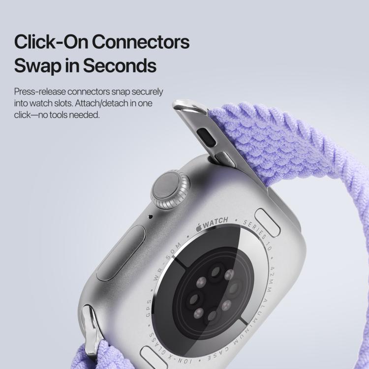 For Apple Watch 38 / 40 / 41 / S10 42mm DUX DUCIS Mixture Ultra Series Magnetic Buckle Nylon Braided Strap(Misty Purple) - free shipping - PMC TechLife - Order now!