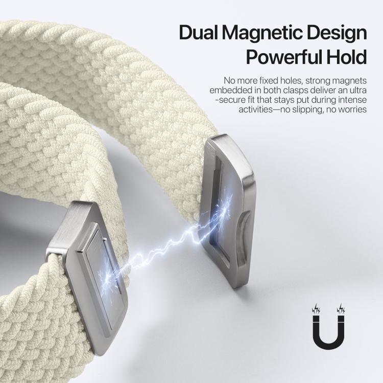 For Apple Watch 38 / 40 / 41 / S10 42mm DUX DUCIS Mixture Ultra Series Magnetic Buckle Nylon Braided Strap(Starlight) - free shipping - PMC TechLife - Order now!
