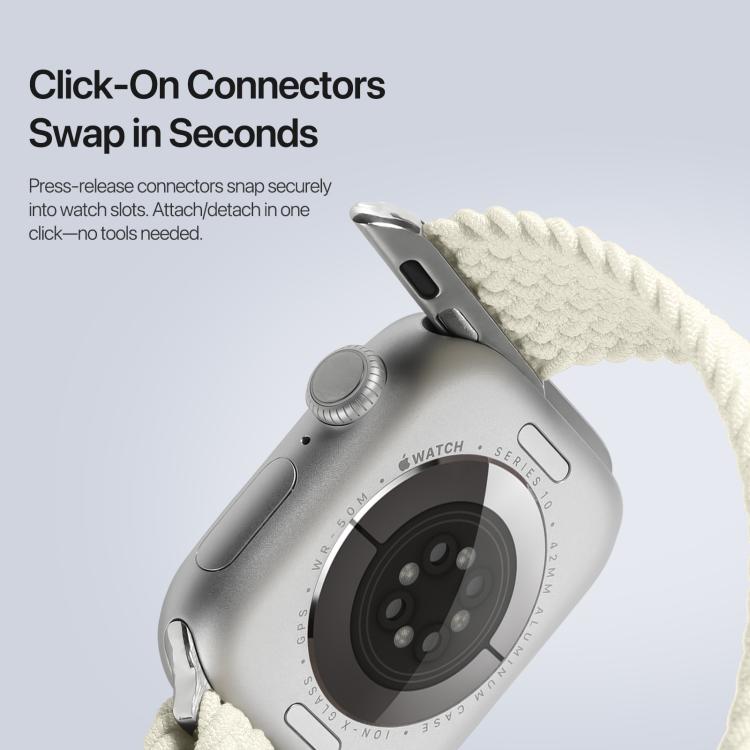 For Apple Watch 38 / 40 / 41 / S10 42mm DUX DUCIS Mixture Ultra Series Magnetic Buckle Nylon Braided Strap(Starlight) - free shipping - PMC TechLife - Order now!