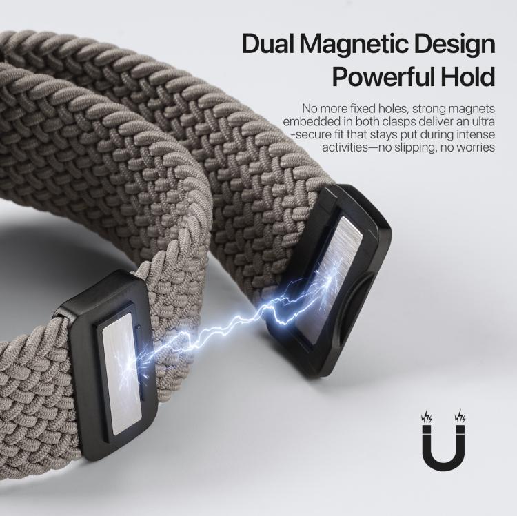 For Apple Watch 42 / 44 / 45 / 46 / 49mm DUX DUCIS Mixture Ultra Series Magnetic Buckle Nylon Braided Strap(Clay) - free shipping - PMC TechLife - Order now!