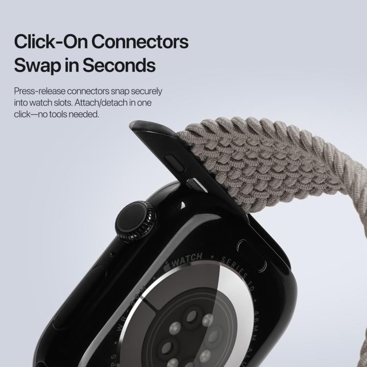 For Apple Watch 42 / 44 / 45 / 46 / 49mm DUX DUCIS Mixture Ultra Series Magnetic Buckle Nylon Braided Strap(Clay) - free shipping - PMC TechLife - Order now!