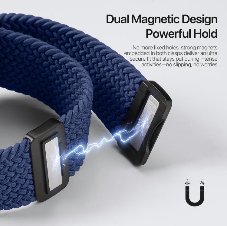 For Apple Watch 42 / 44 / 45 / 46 / 49mm DUX DUCIS Mixture Ultra Series Magnetic Buckle Nylon Braided Strap(Deep Blue) - free shipping - PMC TechLife - Order now!