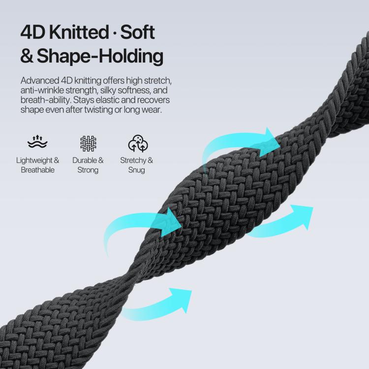 For Apple Watch 42 / 44 / 45 / 46 / 49mm DUX DUCIS Mixture Ultra Series Magnetic Buckle Nylon Braided Strap(Midnight) - free shipping - PMC TechLife - Order now!